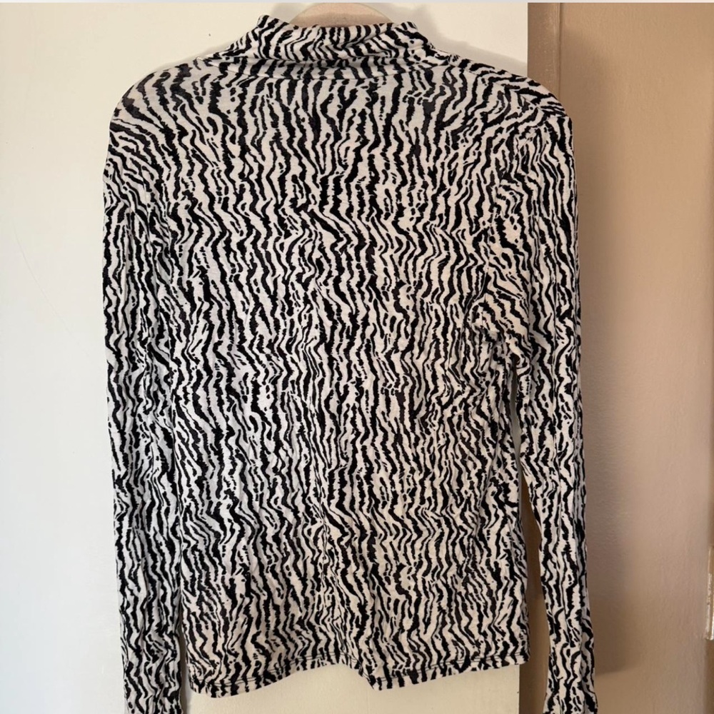 Zebra Print Long Sleeve Top